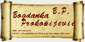 Bogdanka Prokopijević vizit kartica